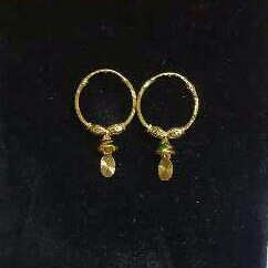 22K Gold Ladies Indian Fancy Pipe Bali Yellow
