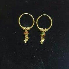 22k Gold Ladies Indian Fancy bali yellow