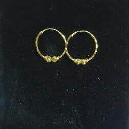 22K Gold Ladies Indian Fancy Pipe Bali Yellow