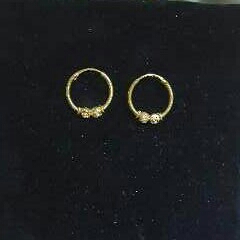 22K Gold Ladies Indian Fancy Pipe Bali Yellow