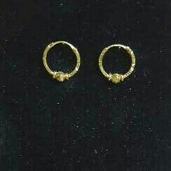 22K Gold Ladies Indian Fancy Pipe Bali Yellow