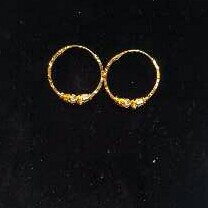 22k Gold Ladies Indian Fancy bali yellow