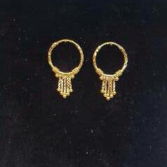 22K Gold Ladies Indian Fancy Plastic Bali Yellow