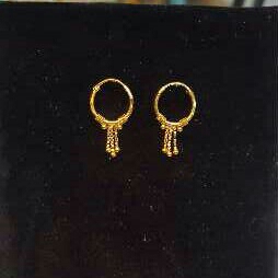 22K Gold Ladies Indian Fancy Plastic Bali Yellow