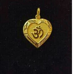 22K Gold Indian Fancy Omkar Pendant Yellow