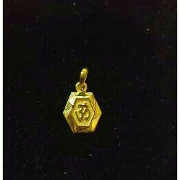 22K Gold Indian Fancy Omkar Pendant Yellow