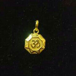22K Gold Indian Fancy Omkar Pendant Yellow