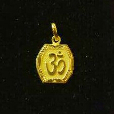 22K Gold Indian Fancy Omkar Pendant Yellow