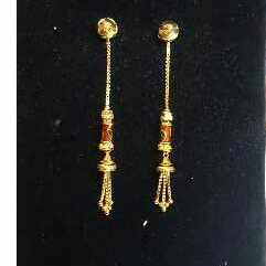 Gold Ladies Vertical Fancy Tops Yellow