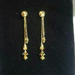 Gold Ladies Vertical Fancy Tops Latkan Yellow