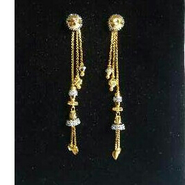Gold Ladies Vertical Fancy Tops Yellow