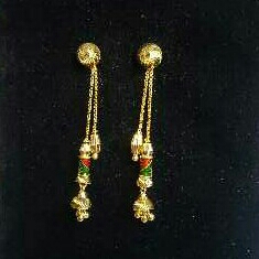 Gold Ladies Vertical Fancy Tops Yellow