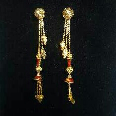 Gold Ladies Vertical Fancy Tops Yellow