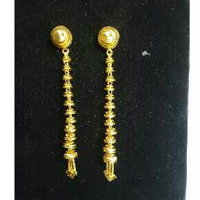 Gold Ladies Vertical Fancy Tops Yellow