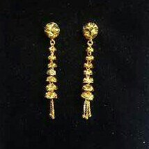 Gold Ladies Vertical Fancy Tops Yellow