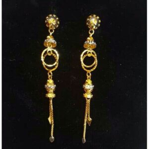 Gold Ladies Vertical fancy Soidora earrings Yellow