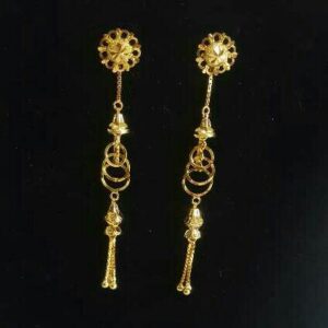 Gold Ladies Vertical Soidora Earrings