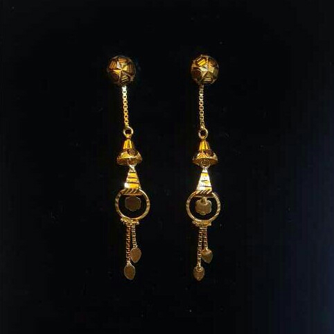 Gold Fancy Vertical Ladies Soidora Earrings