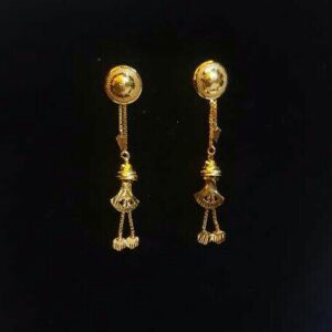 Gold Ladies Vertical fancy Soidora Earrings Yellow