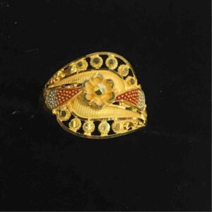 916 Designer gold ladies ring