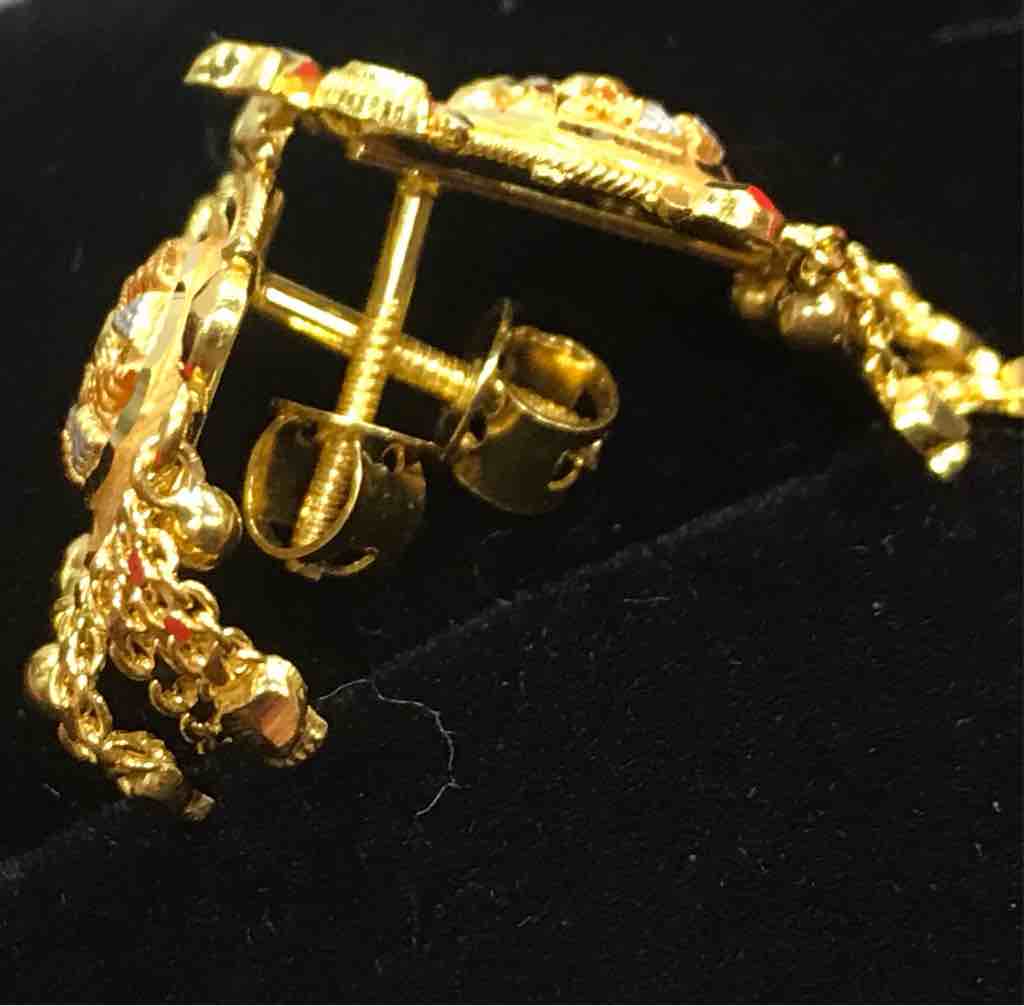 18 kT Gold Stylish Butti - Image 2