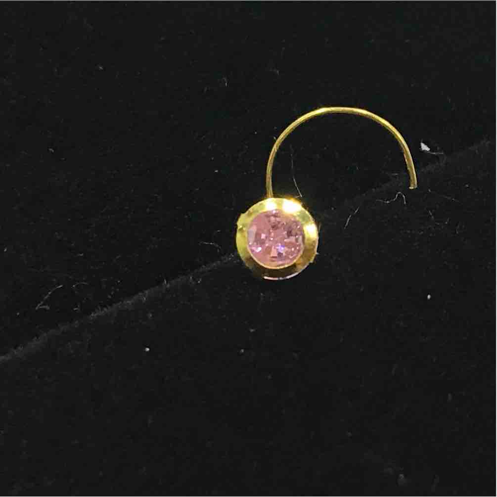 CZ Studded Gold Nose Pin