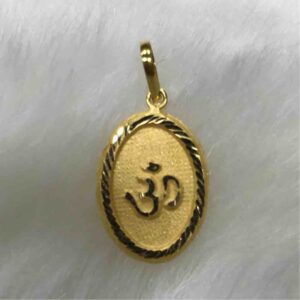 916 Gold Om Shape Fancy pendant