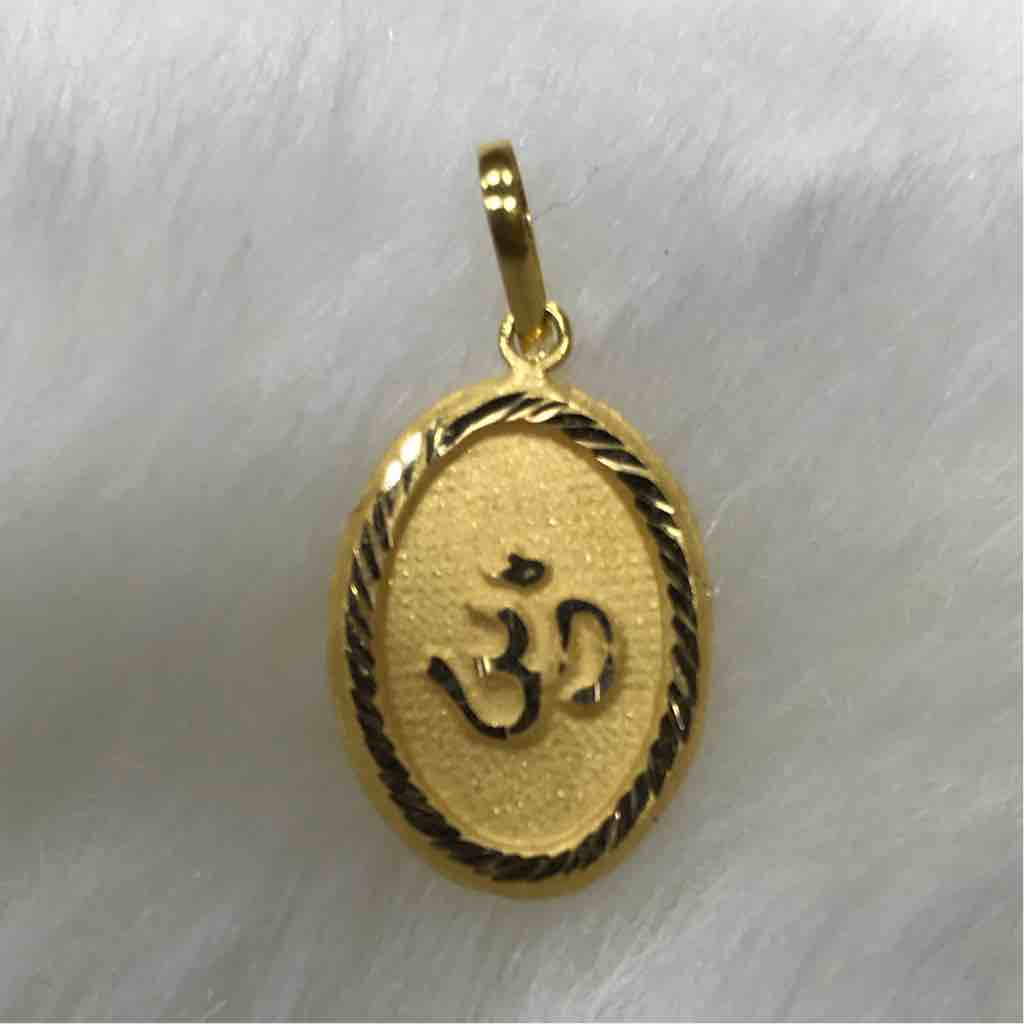 916 Gold Om Shape Fancy pendant