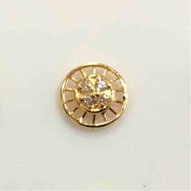 68t Round  Gold Nosepin