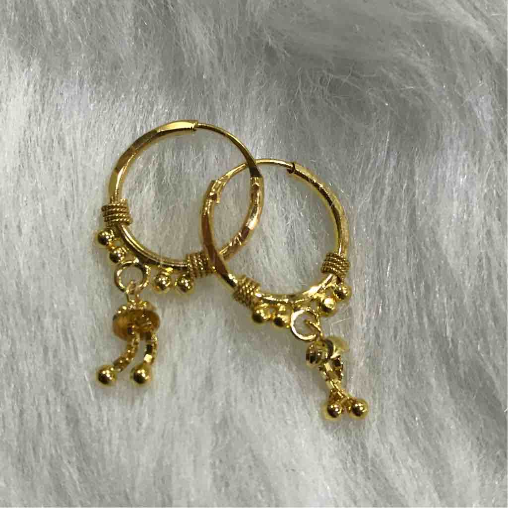 18k/750 Attractive Gold Bali For Ladies