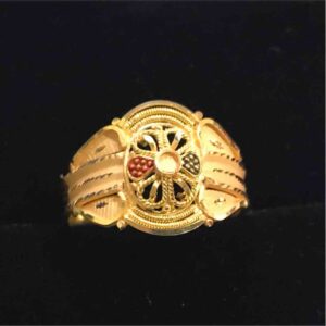 18kt Simple Designer Gold Ladies Ring