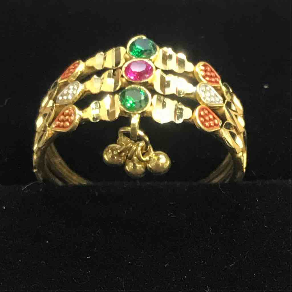 18kt Stylish Designer Gold Ladies Ring - Image 2