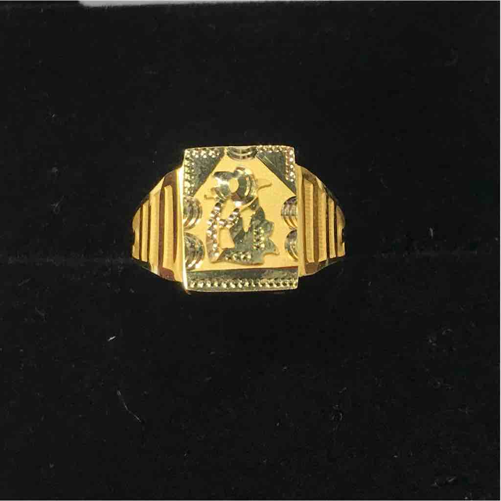 18KT Designer Gold Ring For Gents