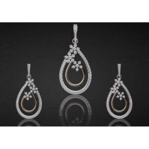 Drop Shape Designer Diamond Pendent set