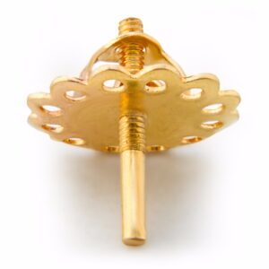 10mm Flower Dotted Screw ste (Chaki post).