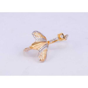 18KT Gold Antique CZ Cocktail Ring