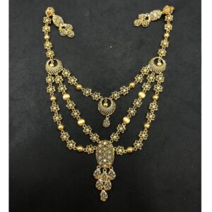 22K Gold Triple Layer Designer Necklace Set
