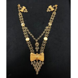 22K Gold Antique Double Later Necklace Set