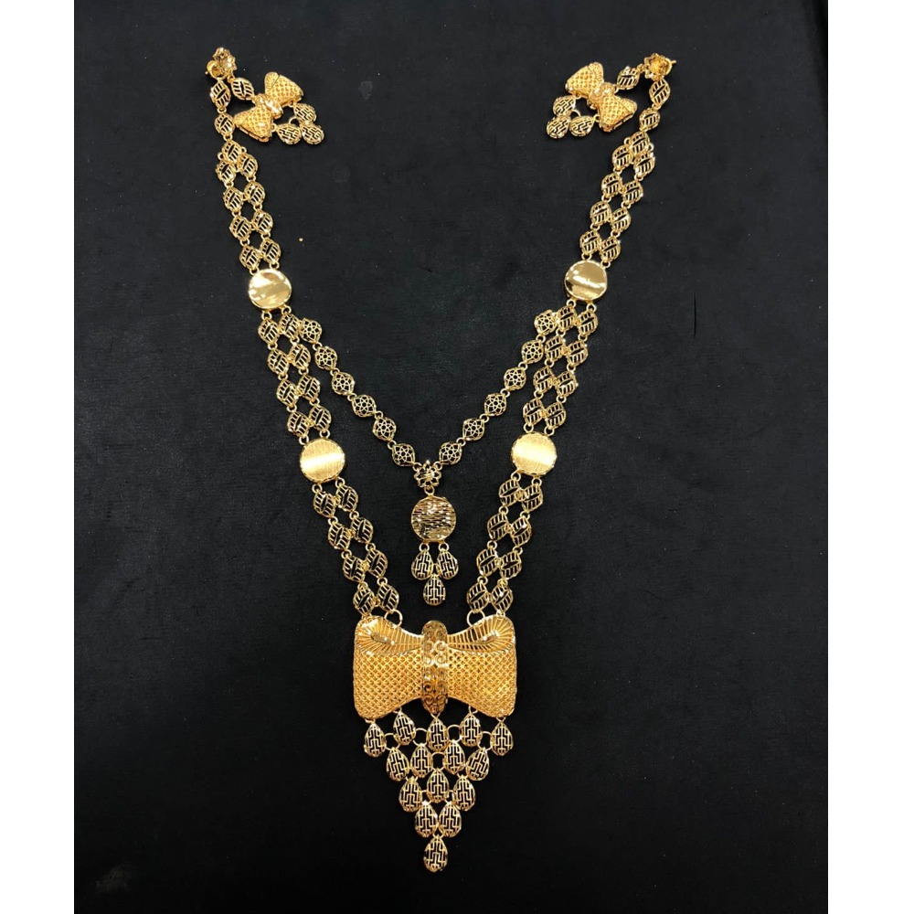22K Gold Antique Double Later Necklace Set