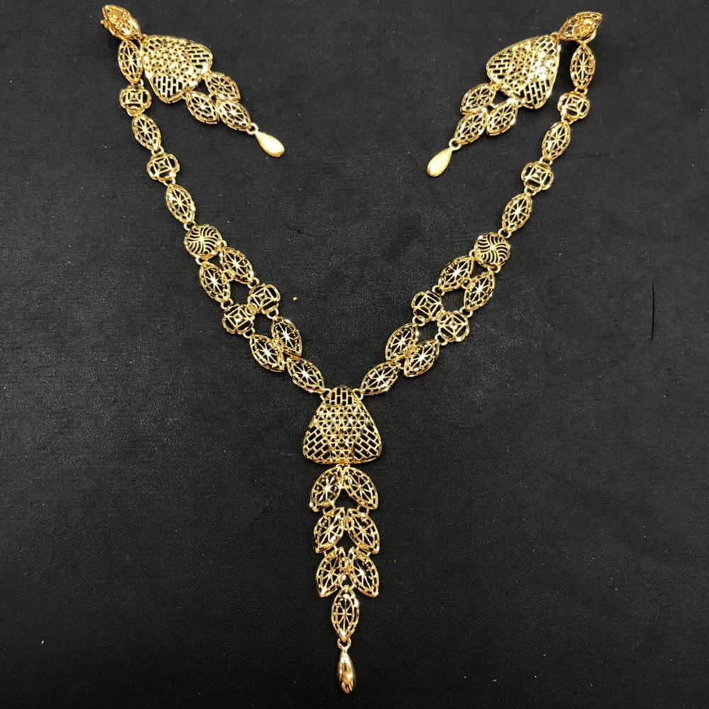 916 gold delicate necklace set