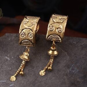 22K Gold Simple Plain Latkan Earring