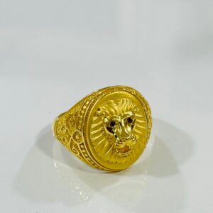 916 gold gents lion ring