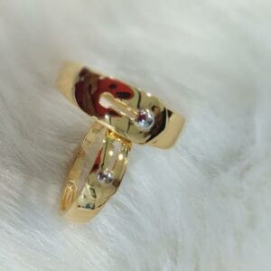 916 Gold Plain Casting Couple Band