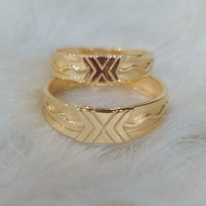 916 Gold Plain Casting Couple Band