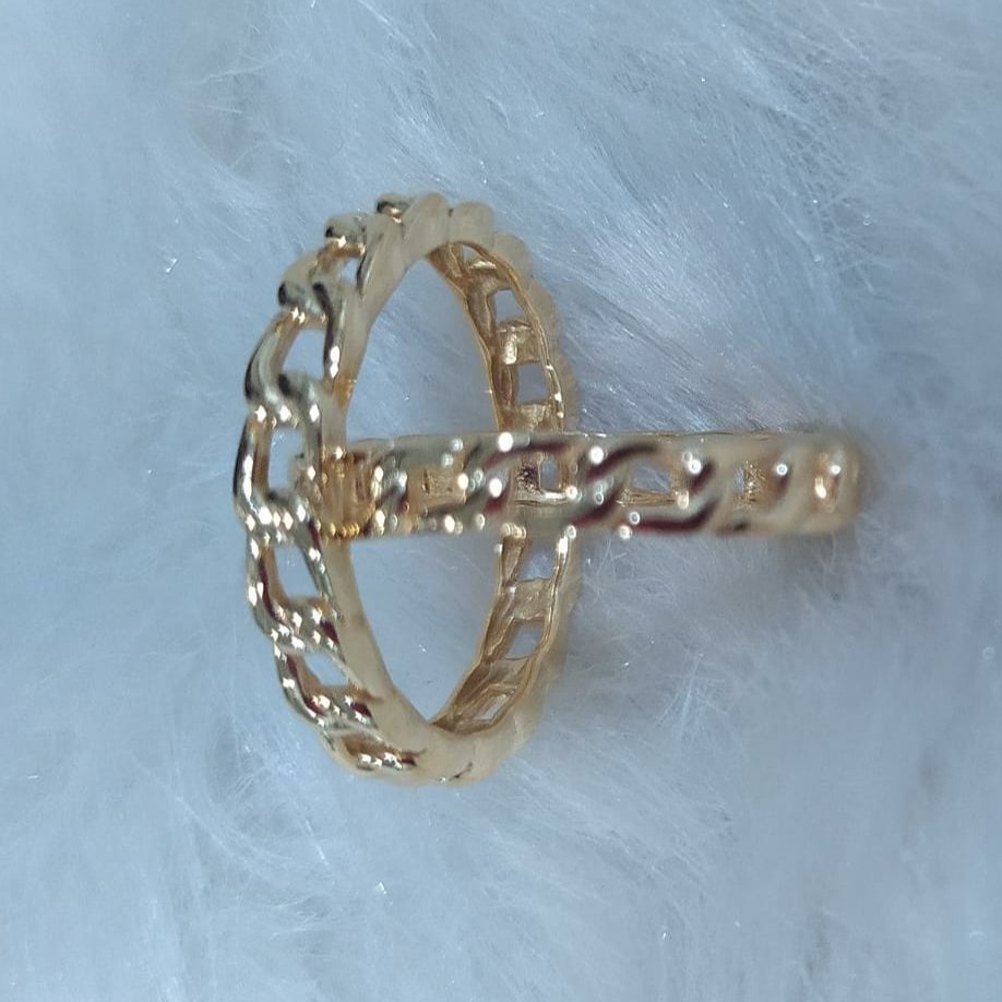 916 Gold Plain Casting Couple Band