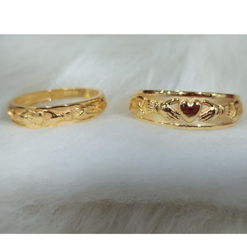 916 Gold Plain Casting Couple Band