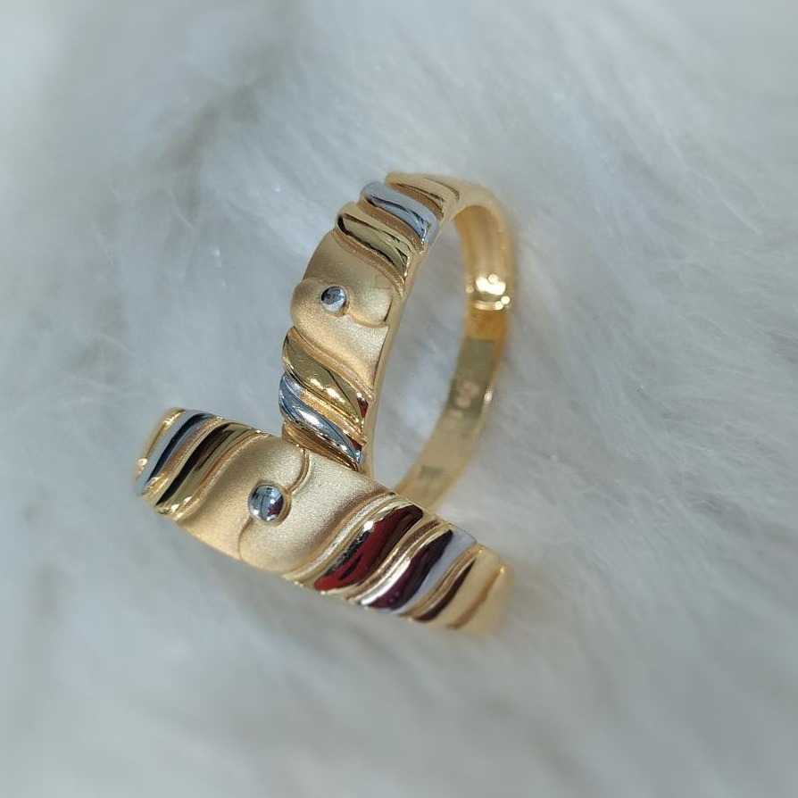 916 Gold Plain Casting Couple Band