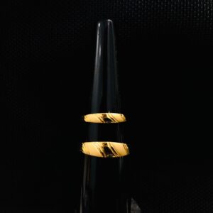 916 Gold Plain Couple Ring KDJ-R036