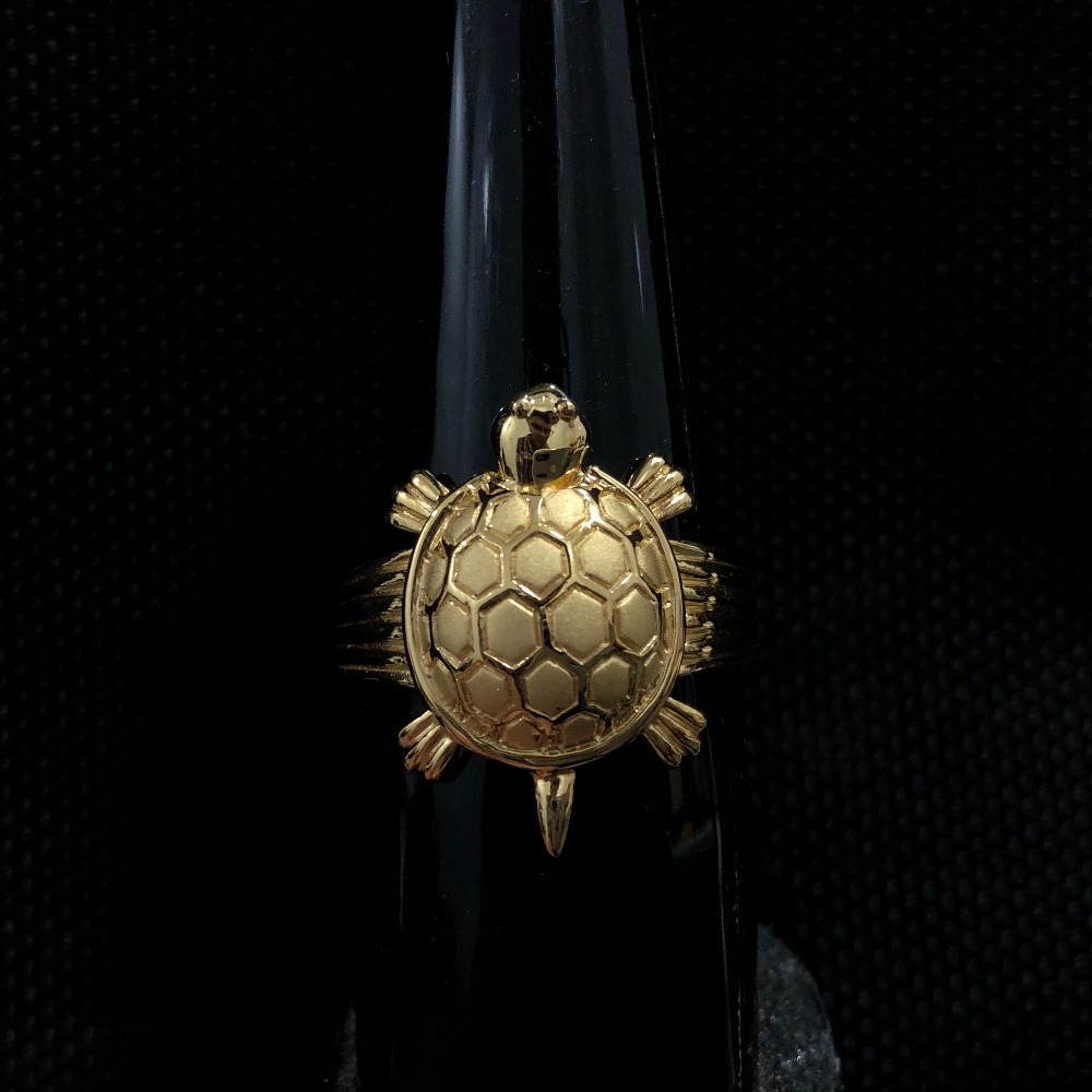 916 Gold Tortoise Ring For Men KDJ-R032