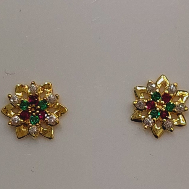18k start design earrings for daily wear